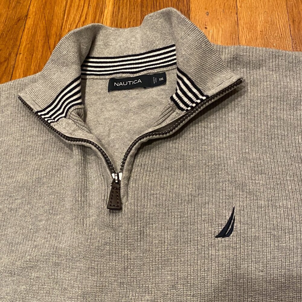 Men's Nautica Navtech Collection Quarter Zip Pullover 100% Cotton Size XXL
